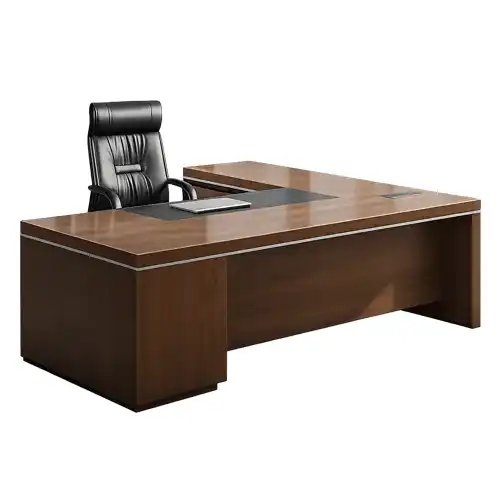 Modern executive office table for corporate workspace.