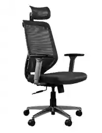 Adjustable mesh office chair with headrest supplied by Ergonomic Chairs Suppliers in Qatar.