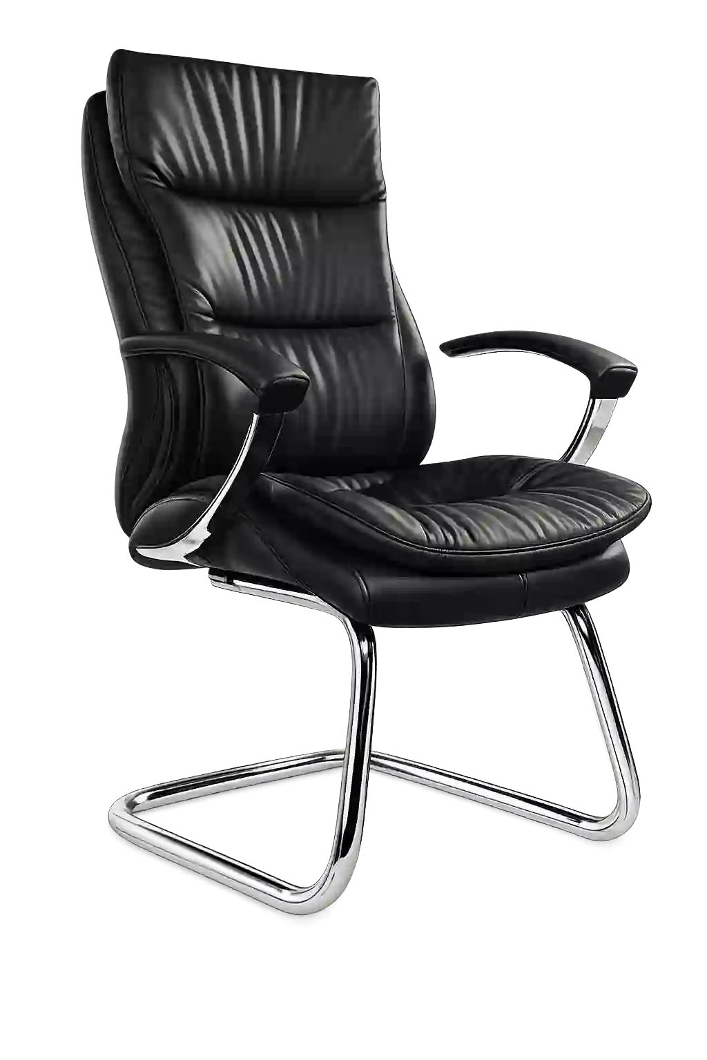 Black executive visitor chair from visitor chairs suppliers in Qatar.