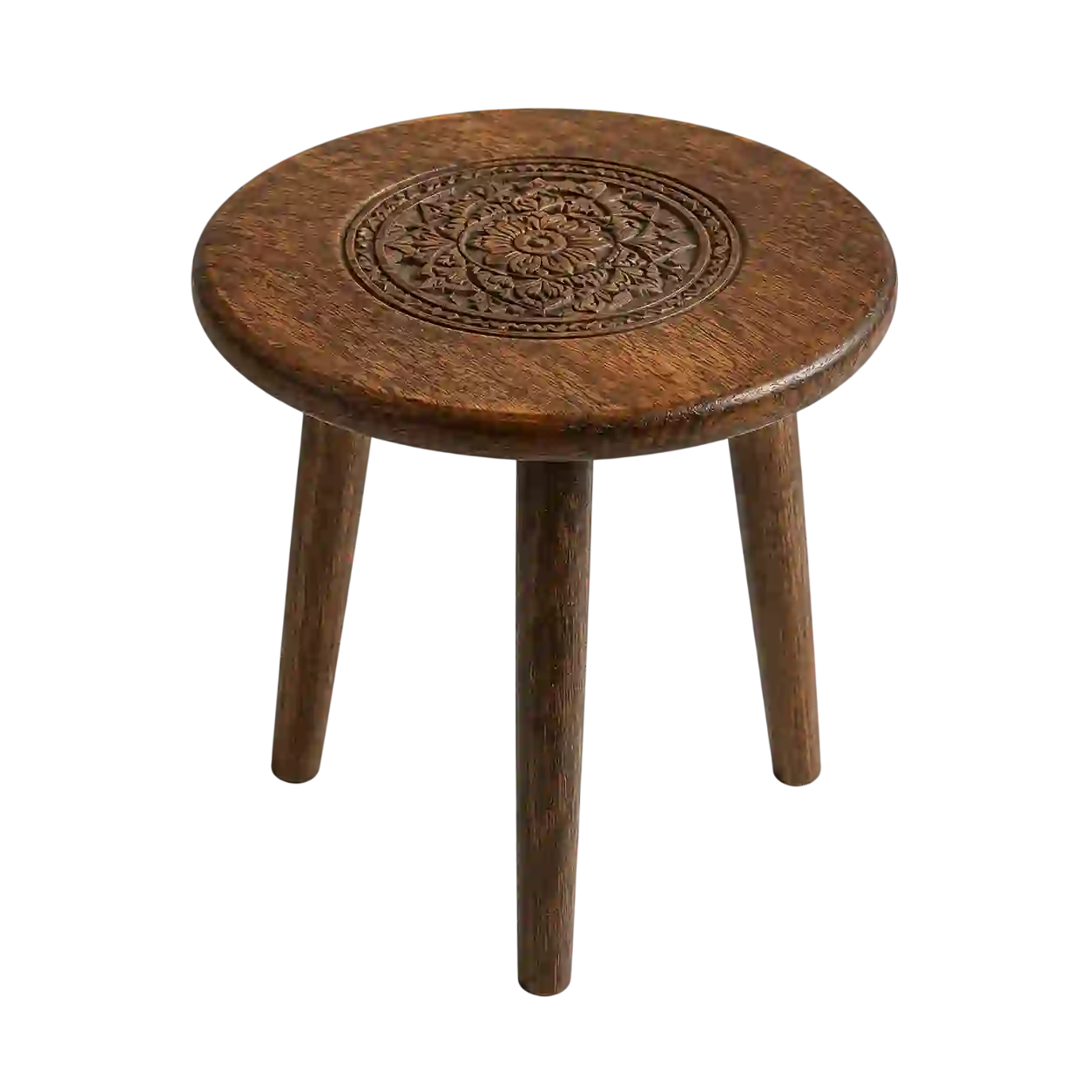 Handcrafted carved wooden side table from trusted wooden side table suppliers in Qatar.