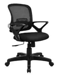 Ergonomic task chair with mesh back support and comfortable seat cushion.