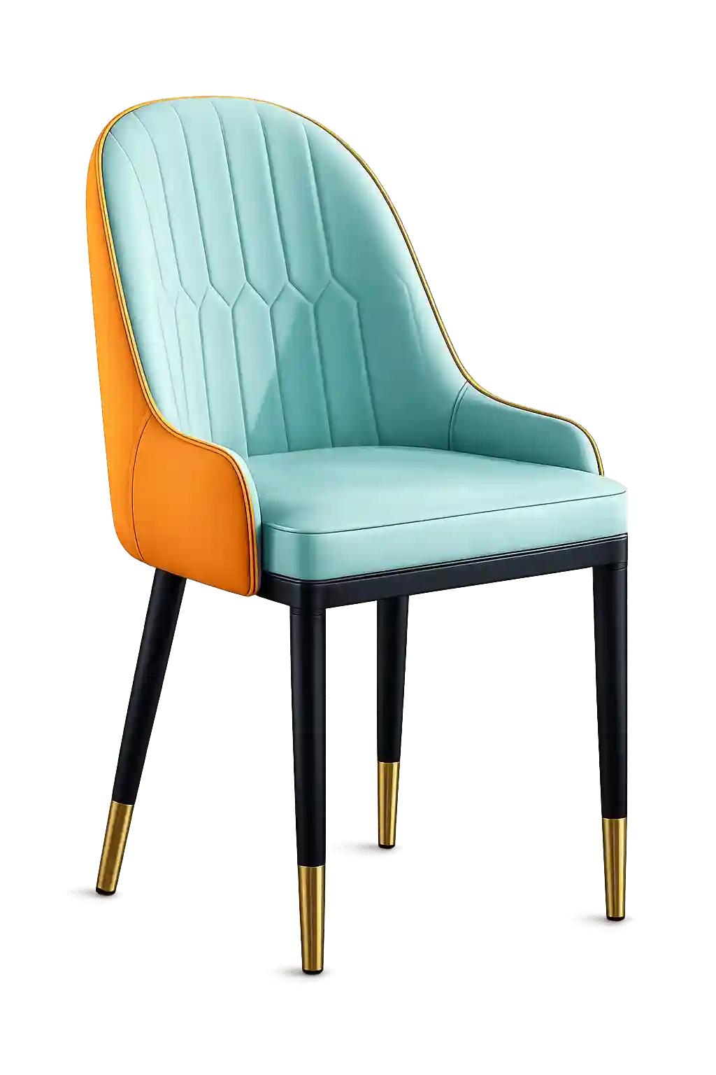 Mint upholstered accent chair.