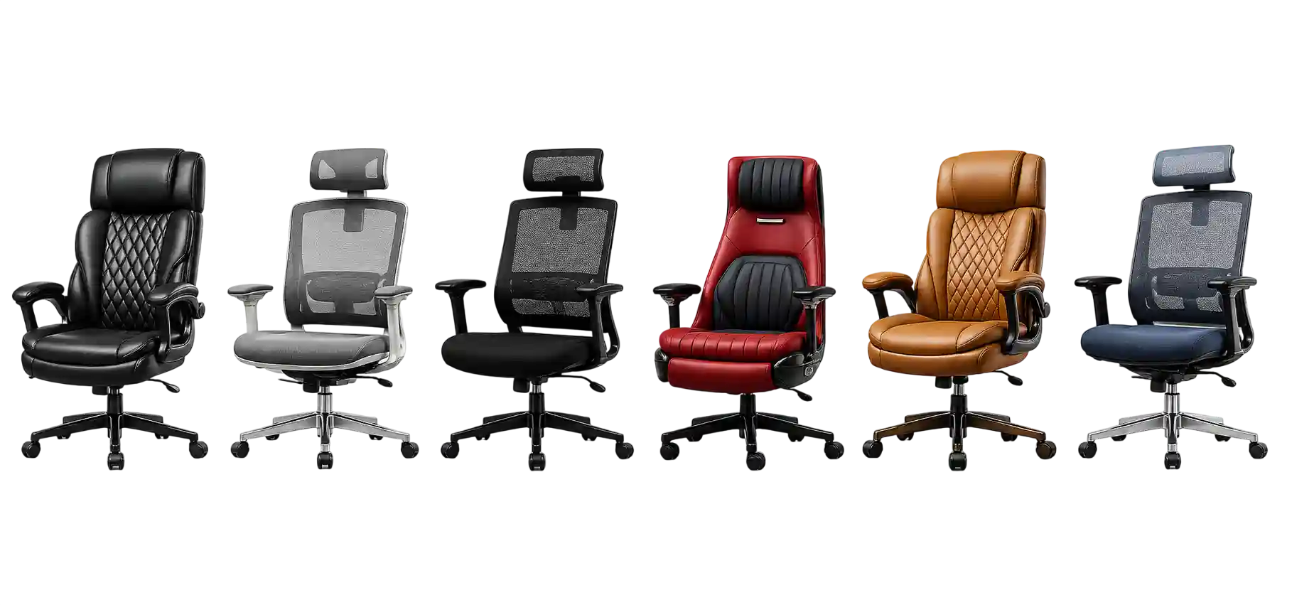 Collection of executive, ergonomic, and mesh office chairs for modern workplaces .