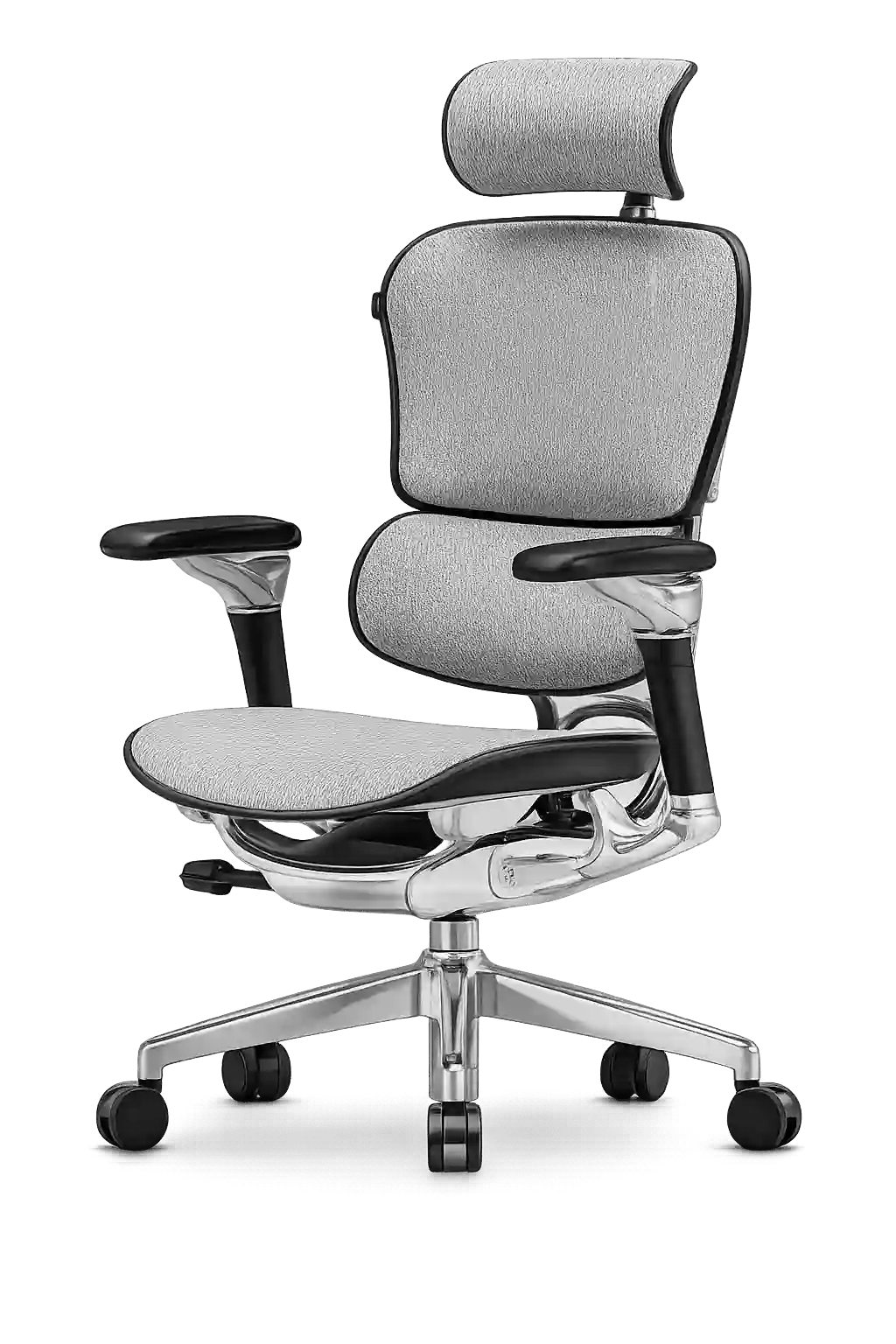 Premium ergonomic office chair with adjustable headrest and lumbar support from ergonomic chairs suppliers in Qatar.