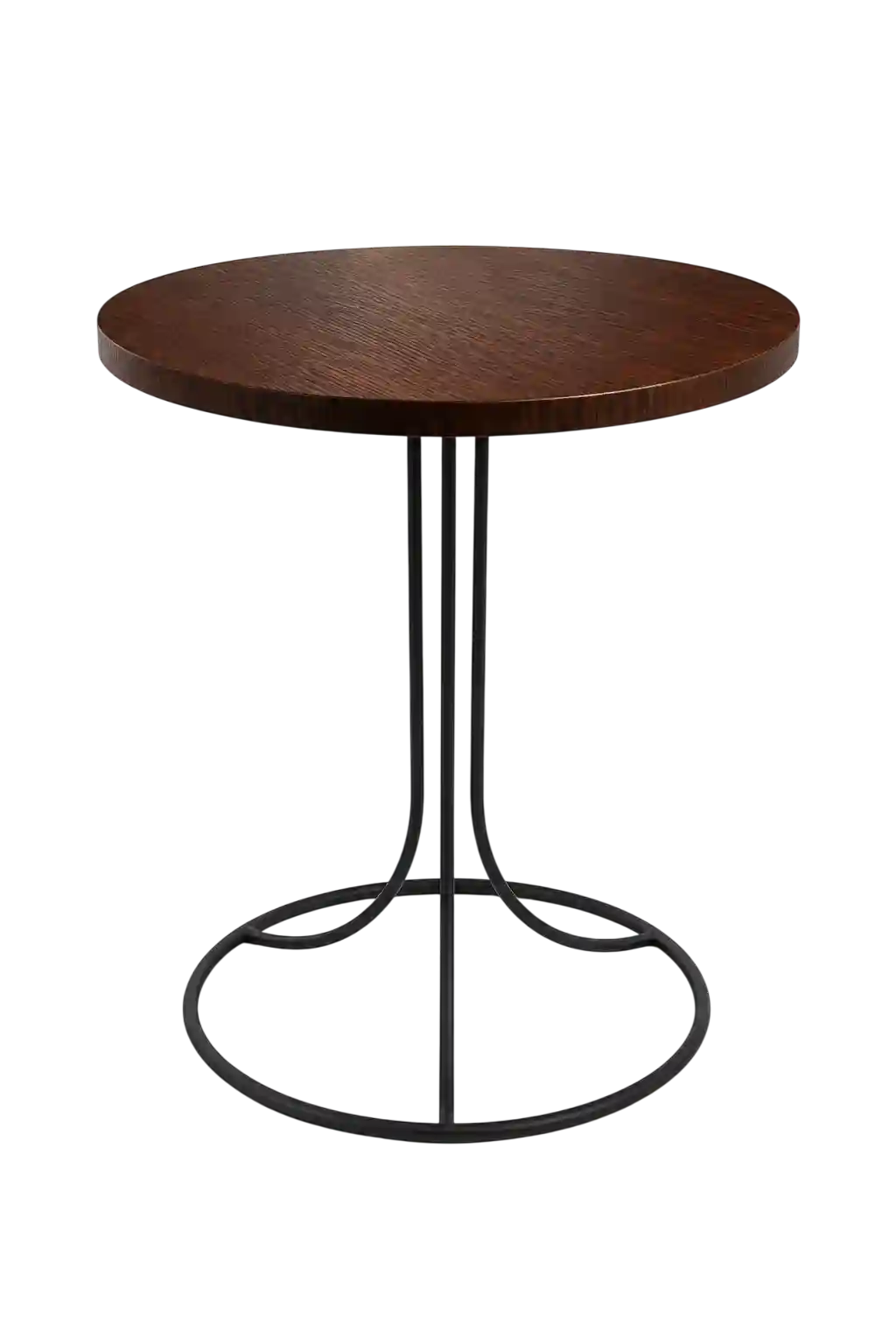 Wooden top side table with slim metal frame from wooden side table suppliers in Qatar.