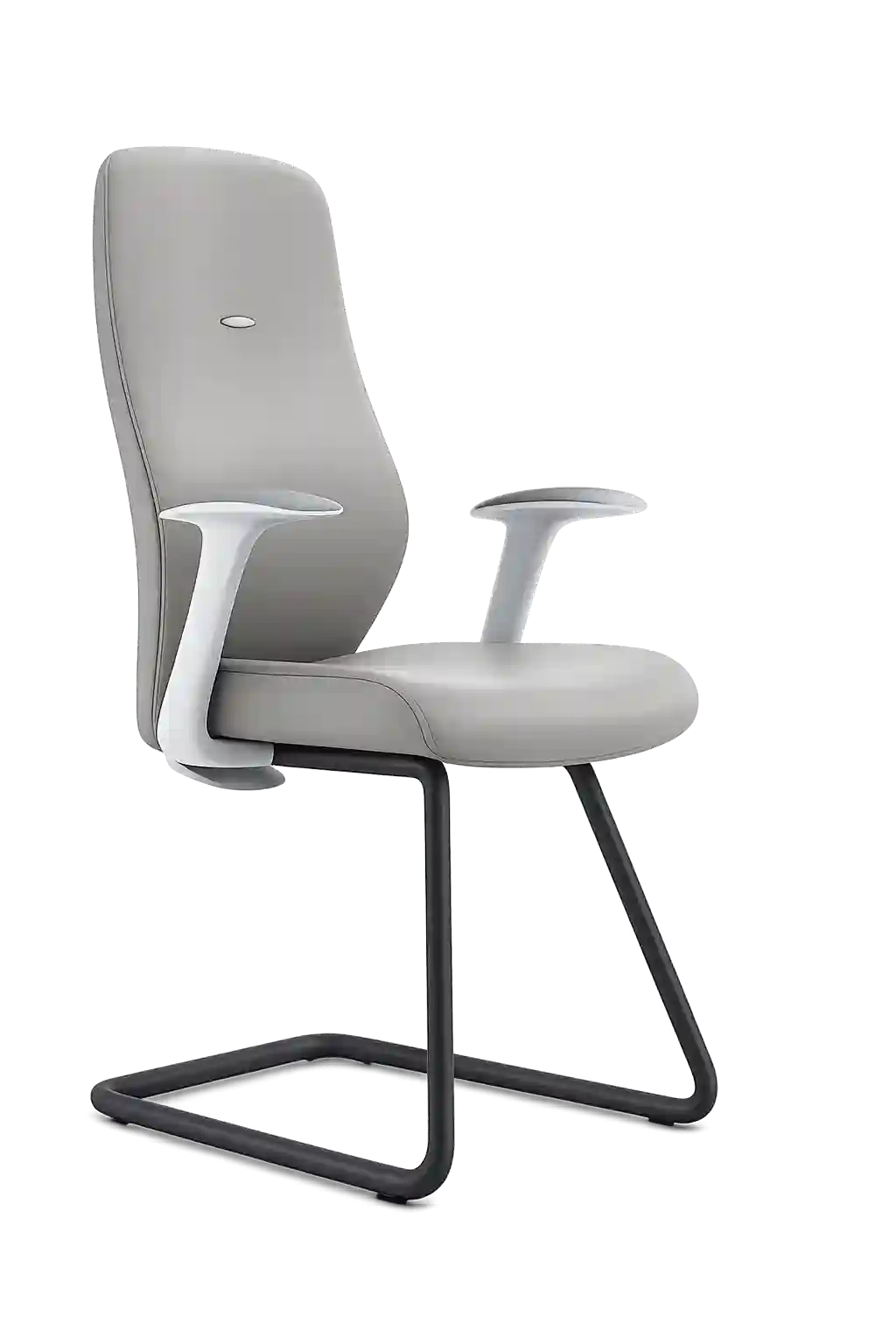 White modern visitor chair.