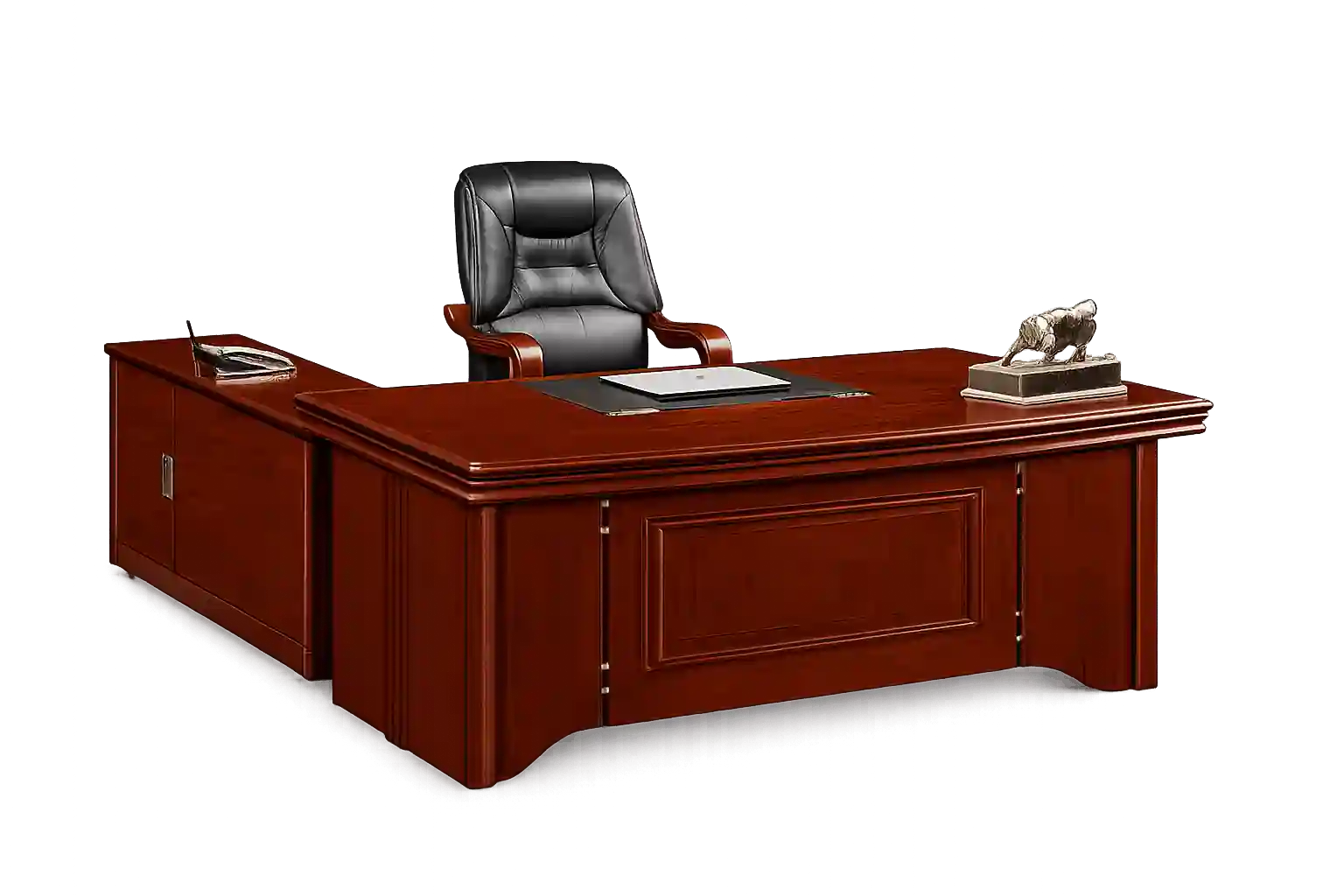 Classic wooden executive office desk with premium finish.