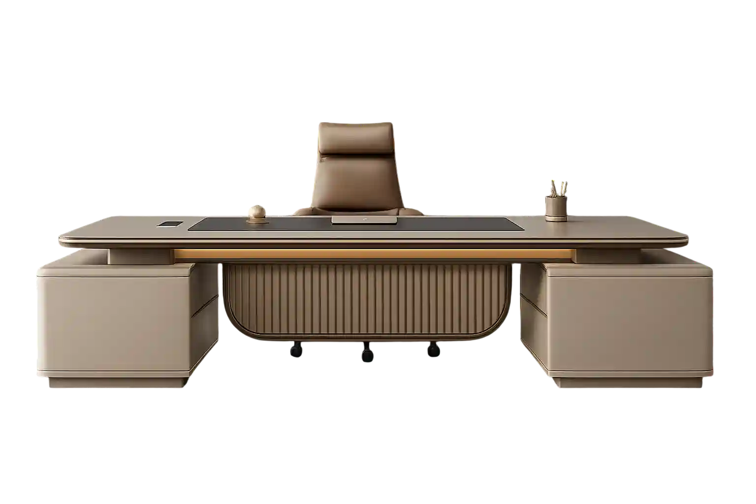 Luxury executive office desk with a spacious tabletop and premium finish.