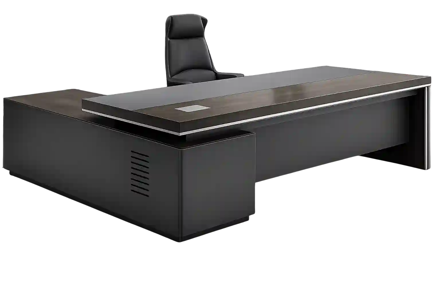 Premium executive office desk with side storage for modern office desks in Doha.