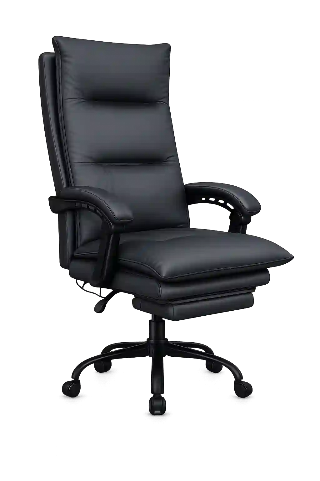 Black cushioned executive chair.