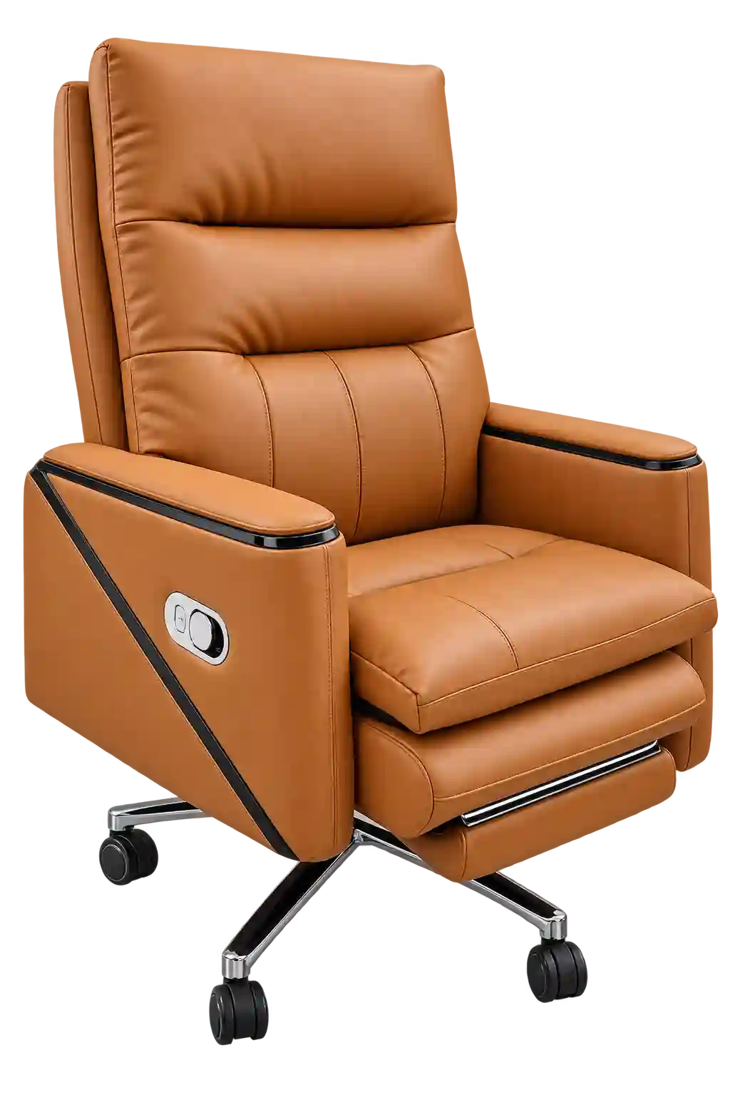 Brown executive Recliner Chair Qatar with adjustable backrest.