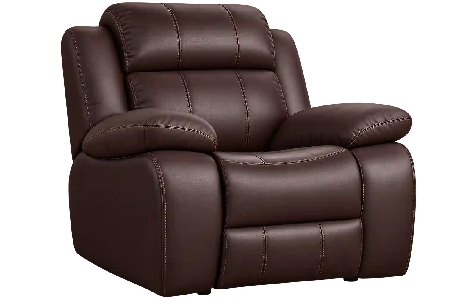 Premium brown leather recliner chair Qatar for comfortable seating.