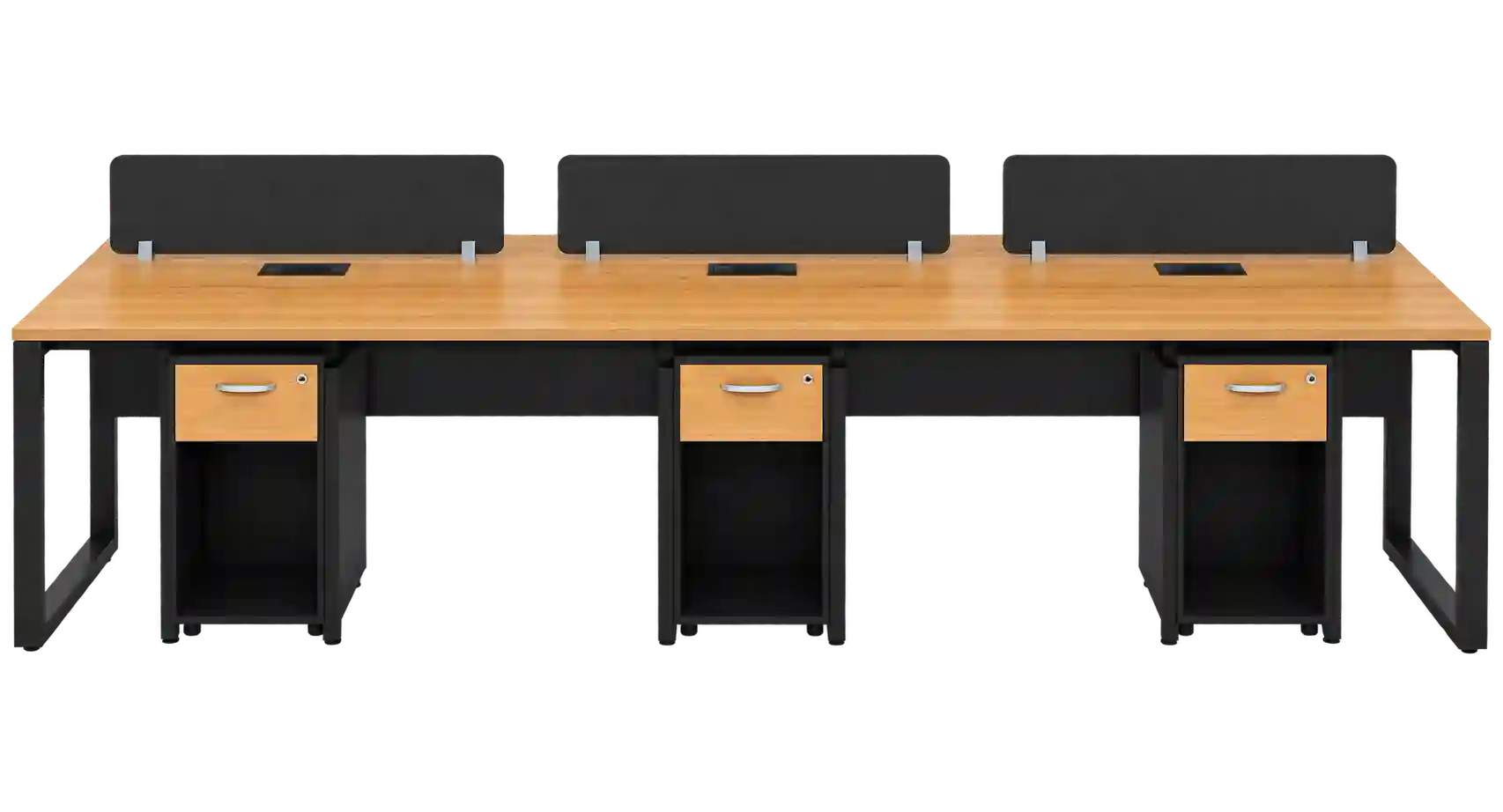 Compact small office workstation with individual workspaces in Qatar.