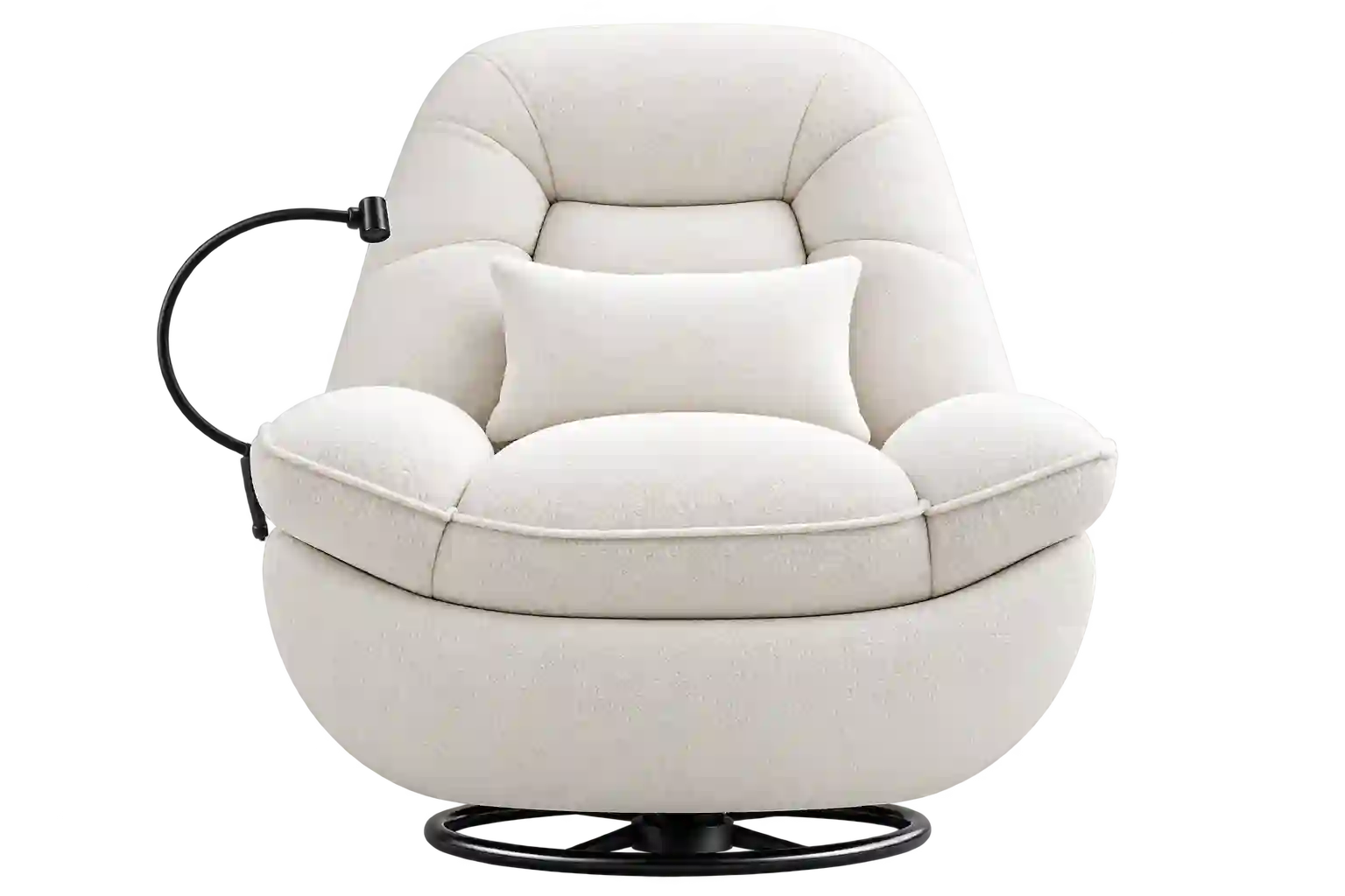 White round Recliner Chair Qatar with plush cushioning.