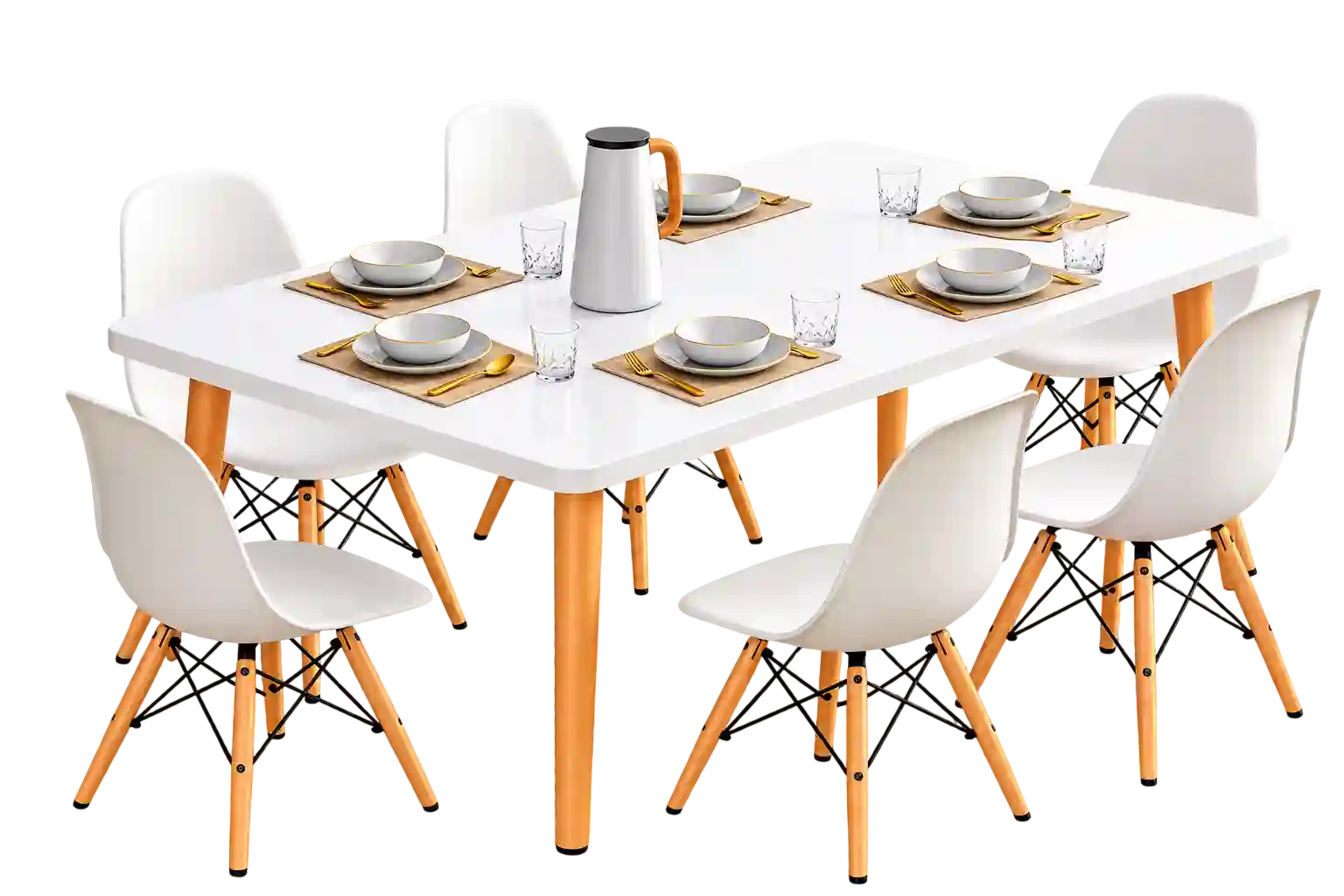 Modern dining table set from Dining Table Suppliers in Qatar.