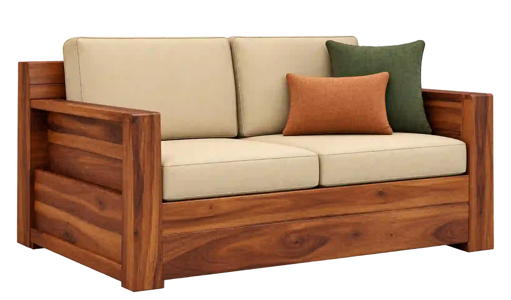 Rustic wooden sofa from Wooden Sofa in Qatar.