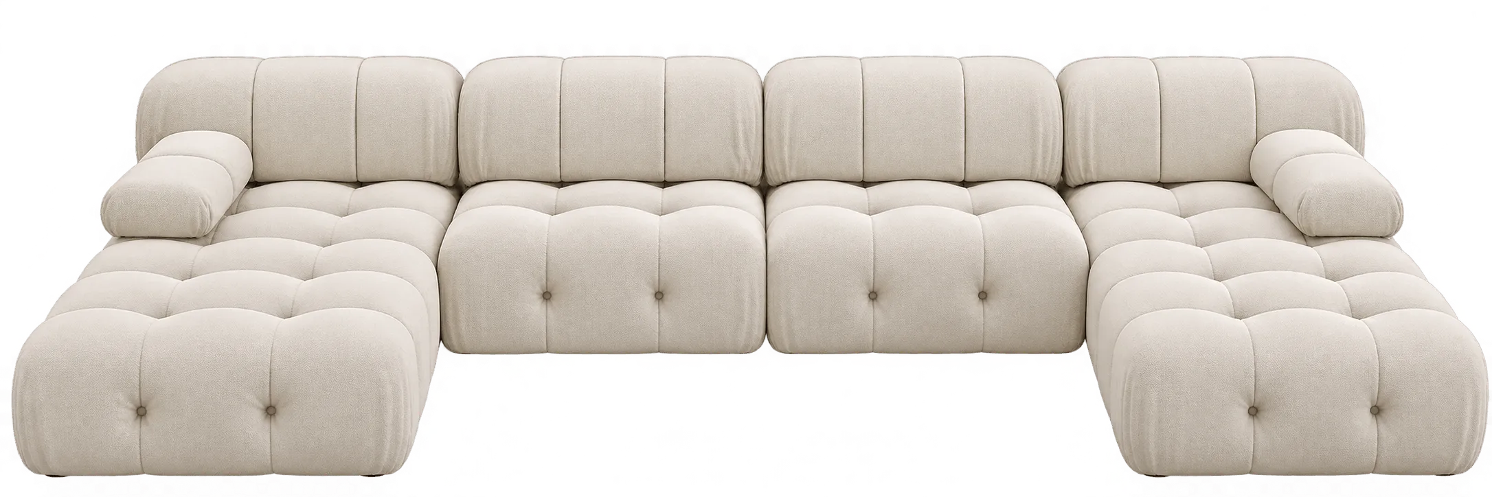 Beige U-shaped modular sofa for modular sofa Qatar living spaces.