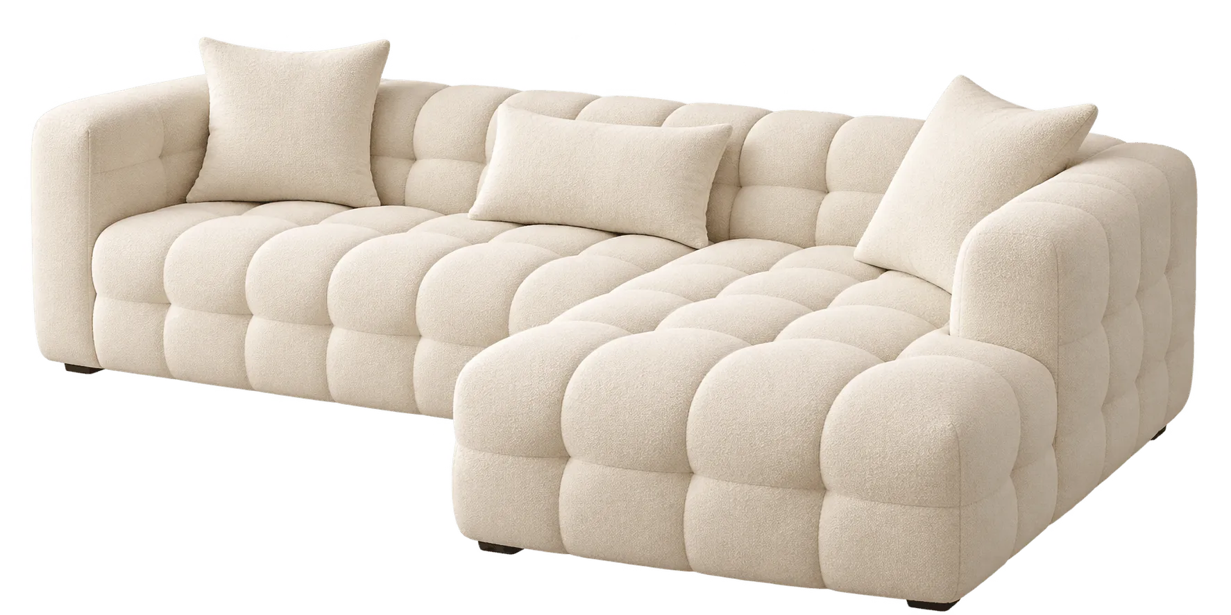 Deep-seat cream sectional for modular sofa Qatar furniture requirements.