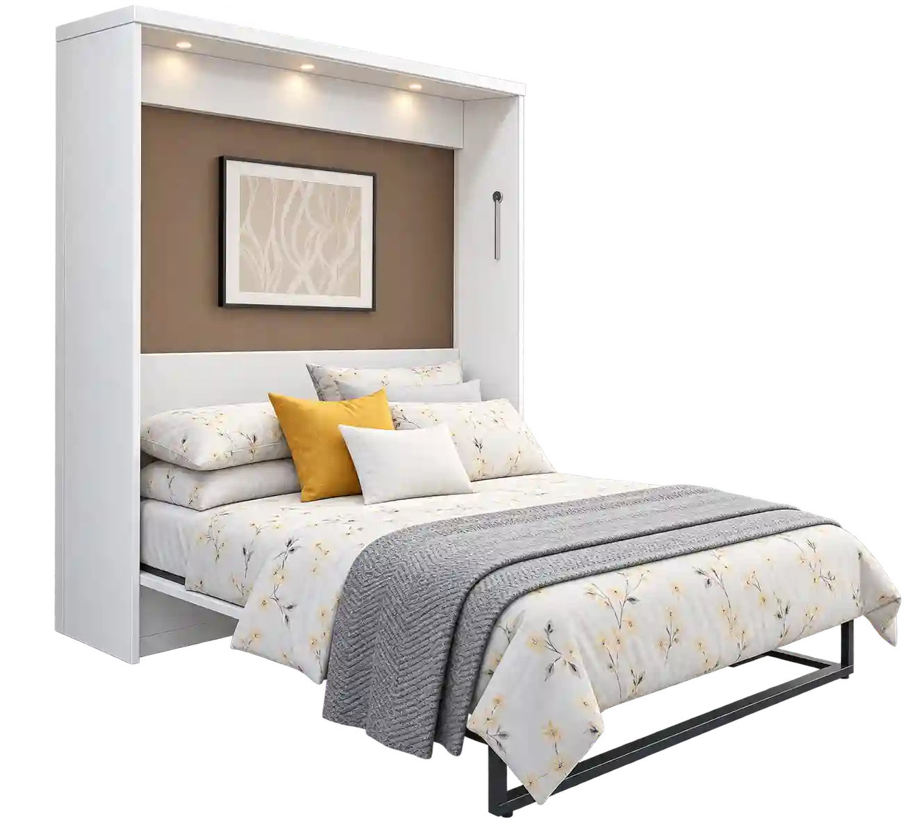 Luxury white Murphy bed by Murphy Bed Suppliers in Qatar.